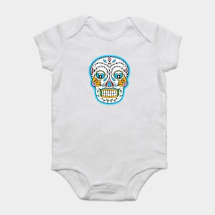 SUGAR Skull White Baby Bodysuit